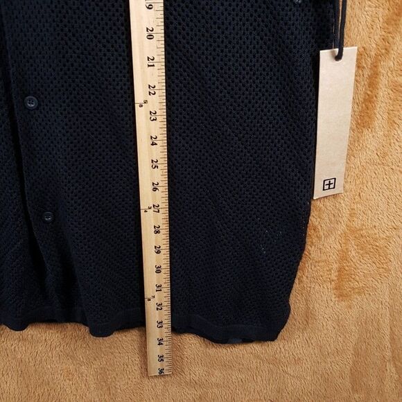 KSUBI Shirt Mens XL Black Button Up Sheer Mesh Knit NET WORTH RESORT - Picture 8 of 9